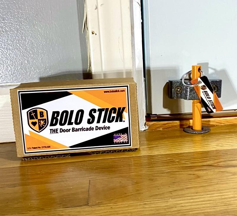 Bolo Stick Door Barricade Installation instructions.